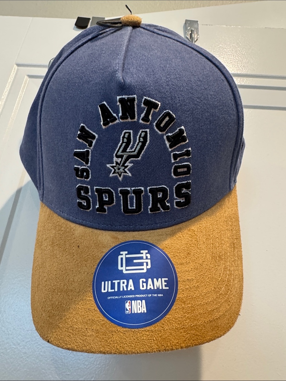NBA San Antonio Spurs Denim Crown with Tan Suede Brim Cap